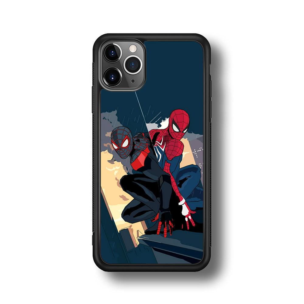 Spiderman The Another Shadows iPhone 11 Pro Case-Rubber Black (2D Case)-Oxvistore