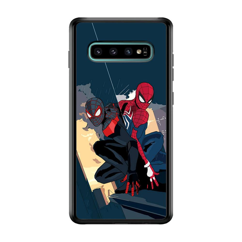 Spiderman The Another Shadows Samsung Galaxy S10 Plus Case-Rubber Black (2D Case)-Oxvistore