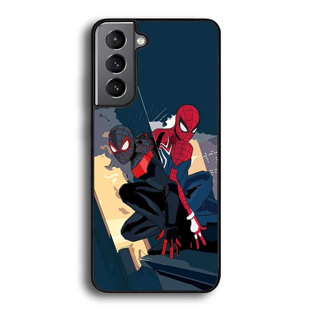 Spiderman The Another Shadows Samsung Galaxy S23 Plus Case-Rubber Black (2D Case)-Oxvistore