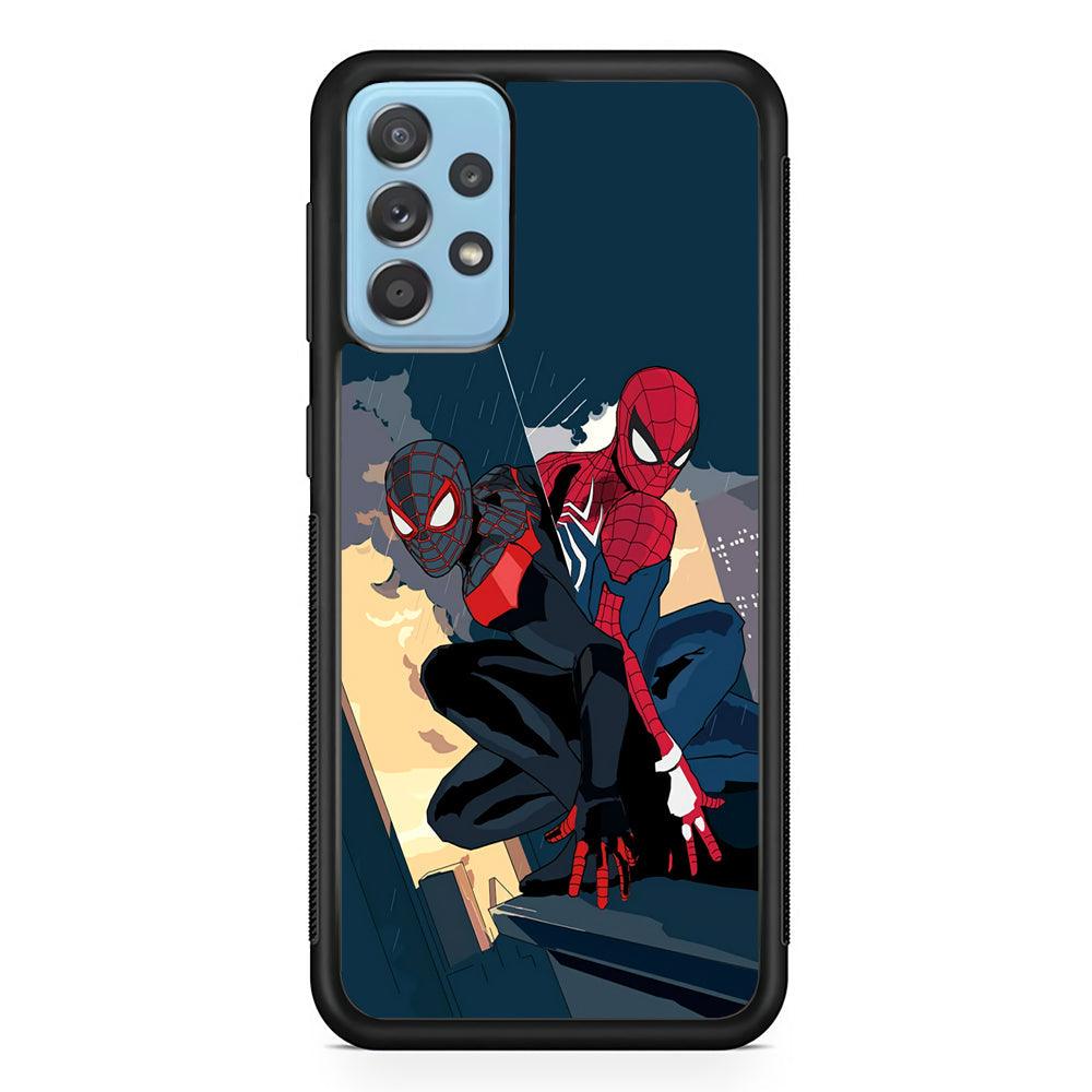 Spiderman The Another Shadows Samsung Galaxy A72 Case-Rubber Black (2D Case)-Oxvistore