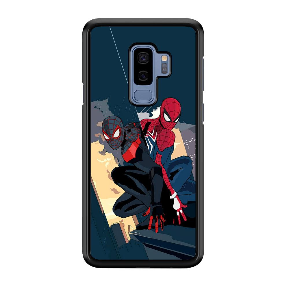 Spiderman The Another Shadows Samsung Galaxy S9 Plus Case-Rubber Black (2D Case)-Oxvistore