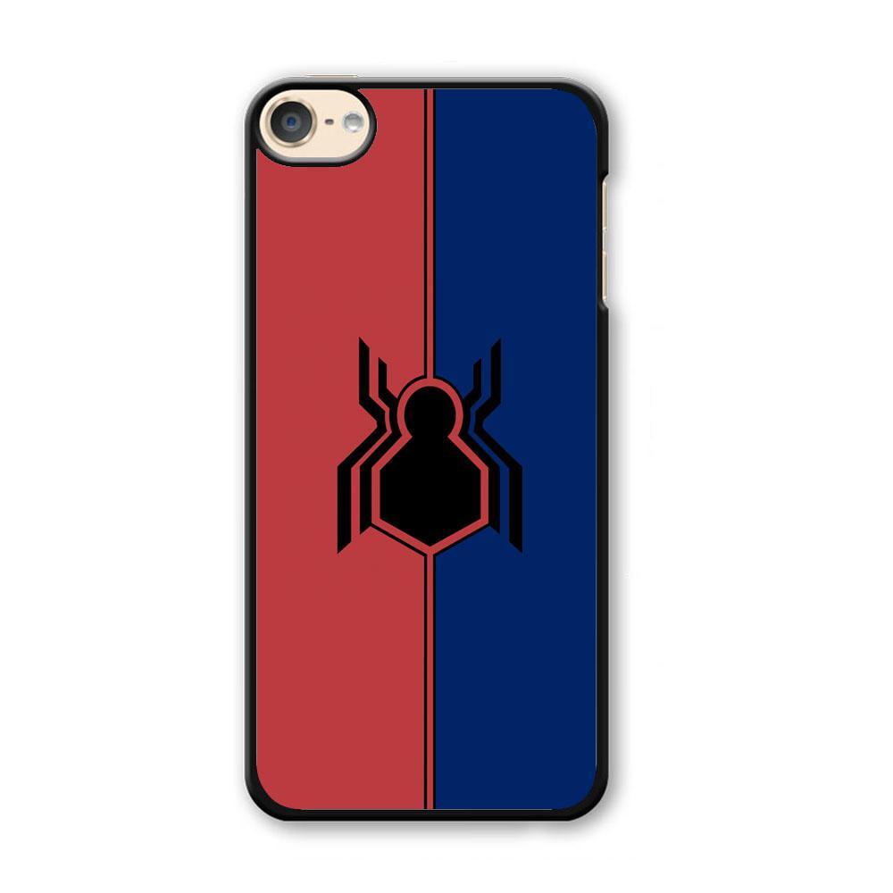 Spiderman Amazing Logo Red And Blue iPod Touch 6 Case-Plastic Black (2D Case)-Oxvistore