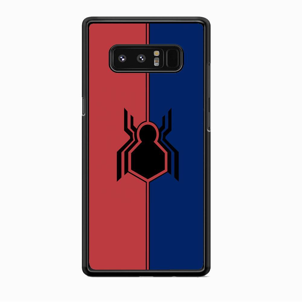 Spiderman Amazing Logo Red And Blue Samsung Galaxy Note 8 Case-Rubber Black (2D Case)-Oxvistore