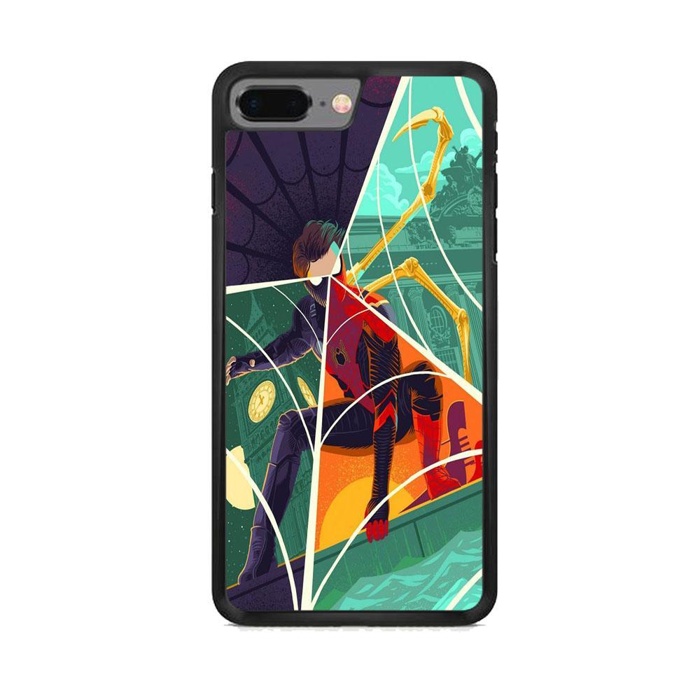 Spiderman Amazing Variation Cartoon Character iPhone 7 Plus Case-Rubber Black (2D Case)-Oxvistore