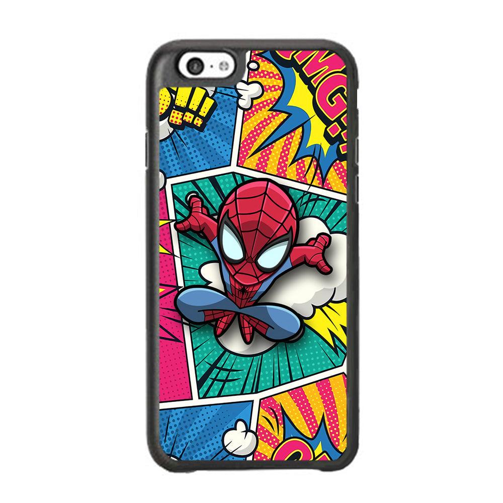 Spiderman Comic Poof iPhone 6 Plus | 6s Plus Case-Rubber Black (2D Case)-Oxvistore
