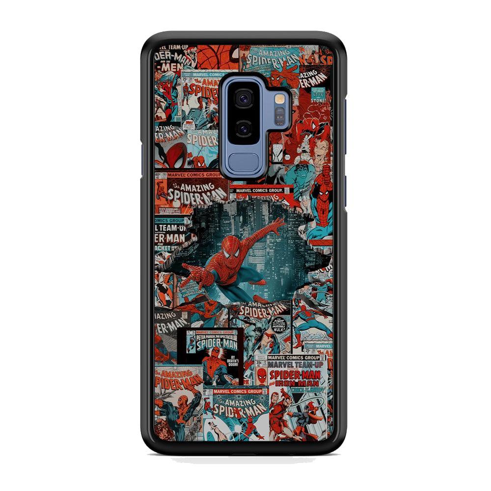 Spiderman The Hero Magazine Samsung Galaxy S9 Plus Case-Rubber Black (2D Case)-Oxvistore