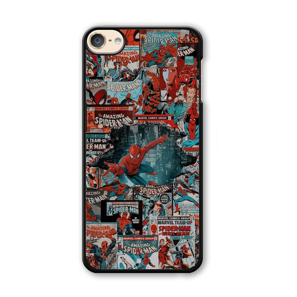 Spiderman The Hero Magazine iPod Touch 6 Case-Plastic Black (2D Case)-Oxvistore