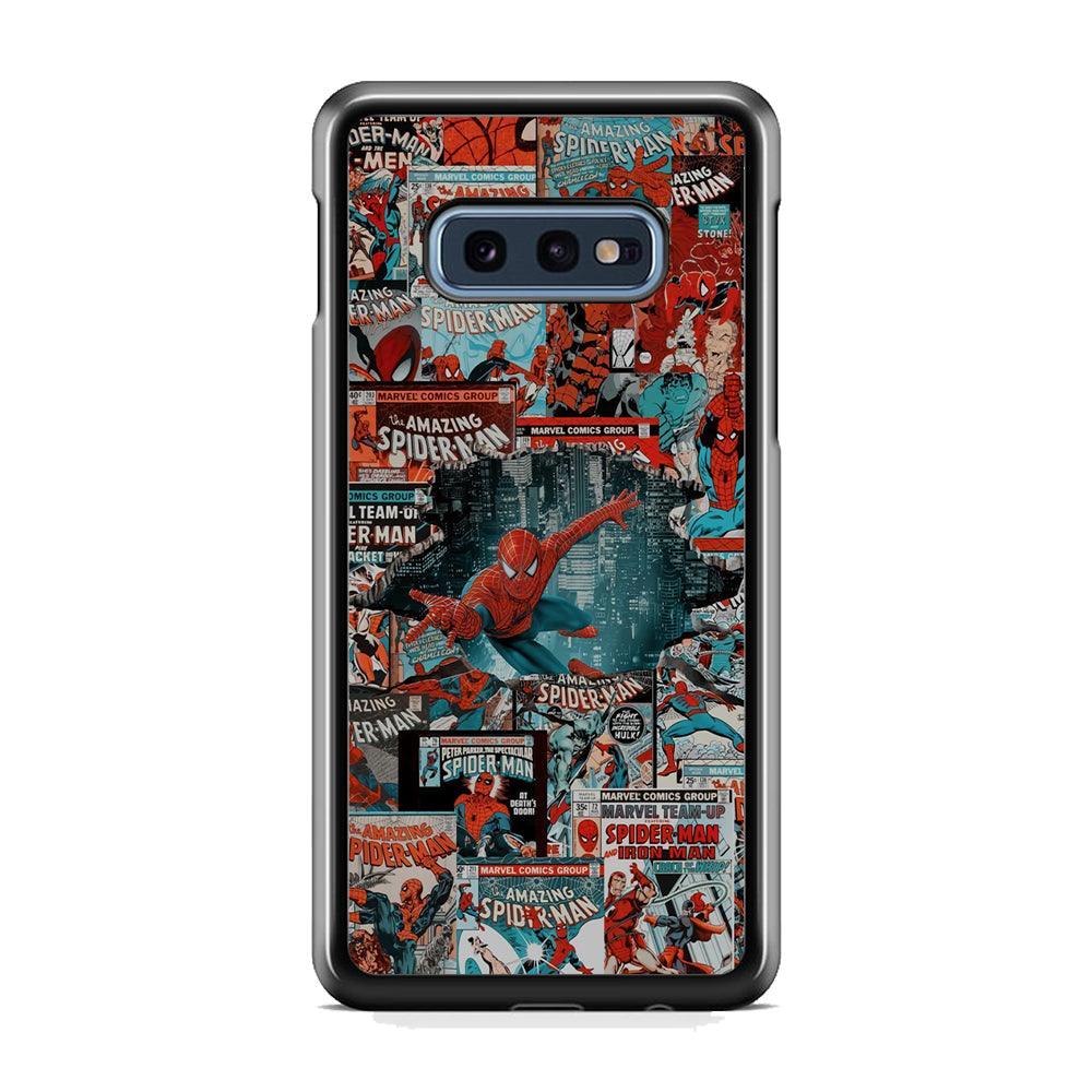 Spiderman The Hero Magazine Samsung Galaxy S10E Case-Rubber Black (2D Case)-Oxvistore