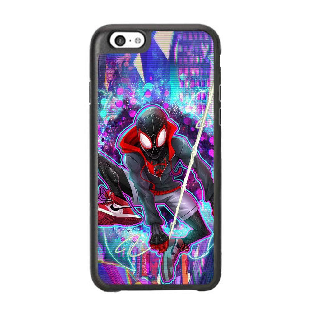 Spiderman in Spider Verse iPhone 6 Plus | 6s Plus Case-Rubber Black (2D Case)-Oxvistore