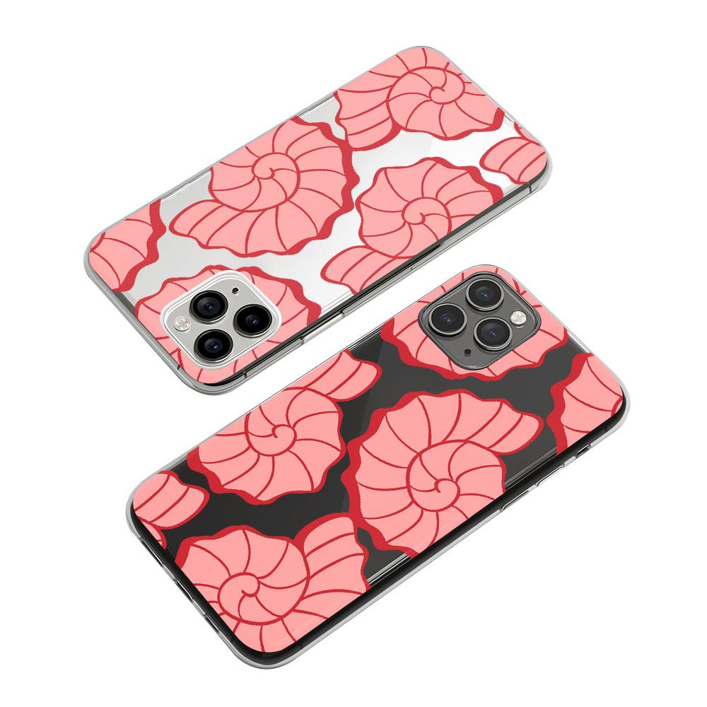 Spiral Shells Color the Ocean Clear Soft Case-Oxvistore