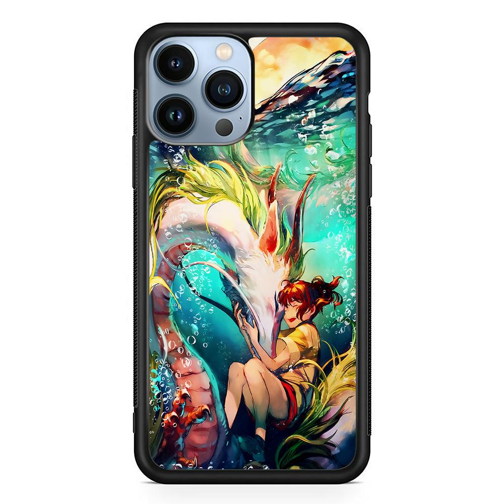 Spirited Away Studio Ghibli 2D Rubber Phone Case-Black-Oxvistore