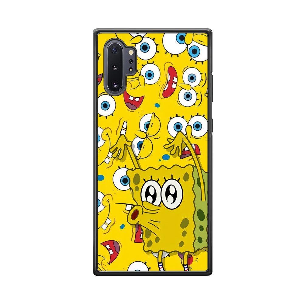 Spongebob Good Employee Ever Samsung Galaxy Note 10 Plus Case-Rubber Black (2D Case)-Oxvistore