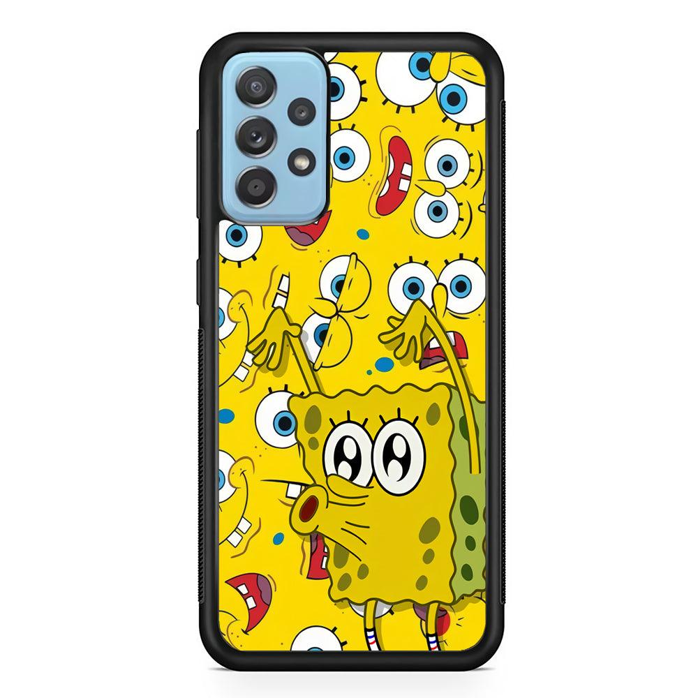 Spongebob Good Employee Ever Samsung Galaxy A52 Case-Rubber Black (2D Case)-Oxvistore