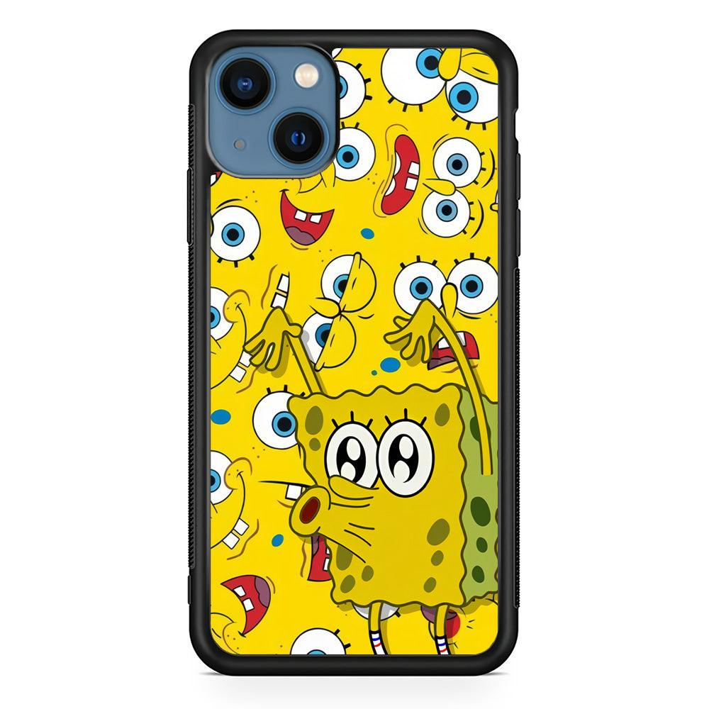 Spongebob Good Employee Ever iPhone 13 Case-Rubber Black (2D Case)-Oxvistore