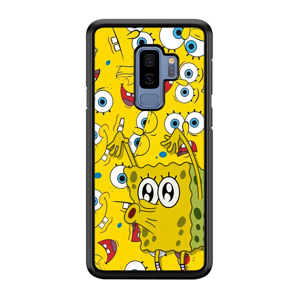 Spongebob Good Employee Ever Samsung Galaxy S9 Plus Case-Rubber Black (2D Case)-Oxvistore