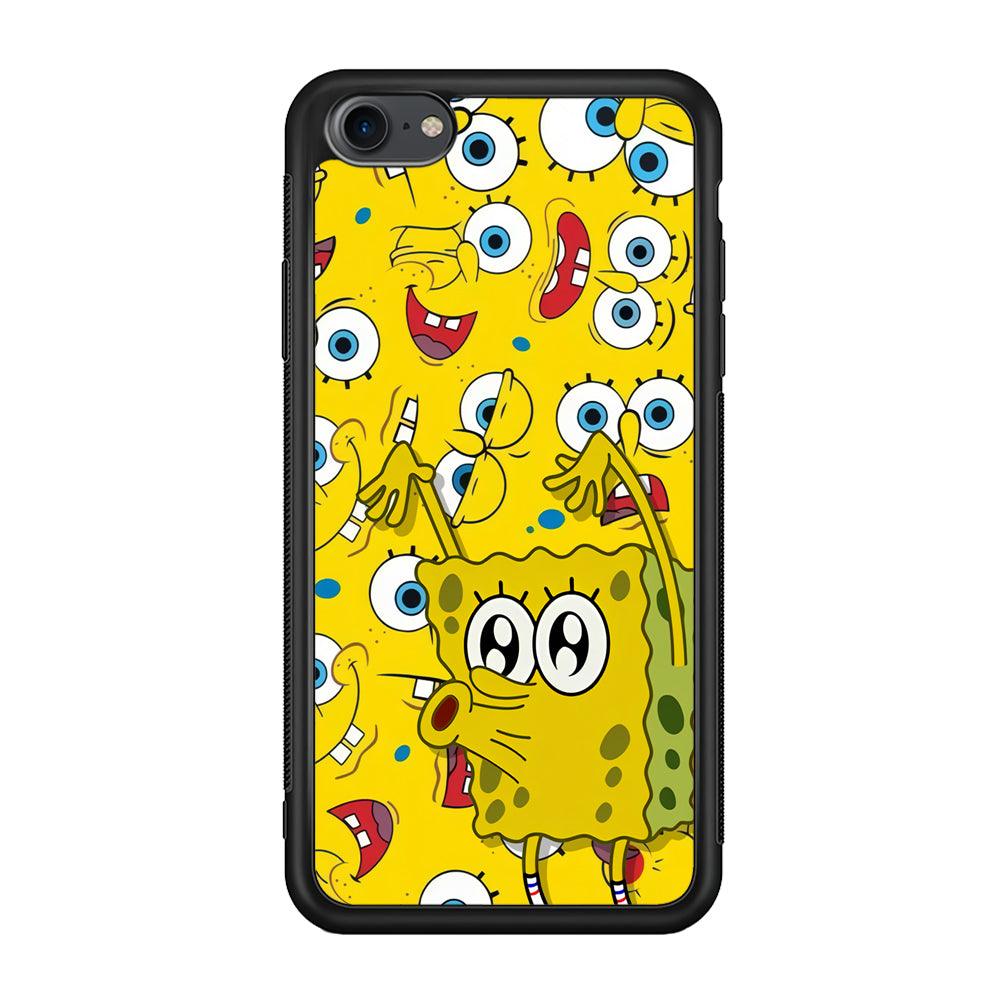 Spongebob Good Employee Ever iPhone 8 Case-Rubber Black (2D Case)-Oxvistore