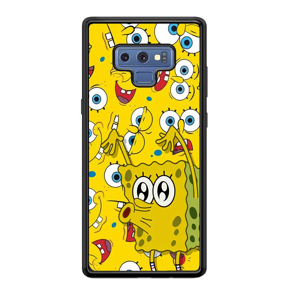 Spongebob Good Employee Ever Samsung Galaxy Note 9 Case-Rubber Black (2D Case)-Oxvistore