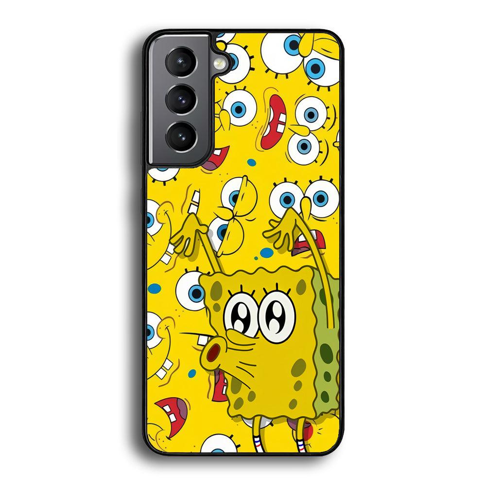 Spongebob Good Employee Ever Samsung Galaxy S24 Plus Case-Rubber Black (2D Case)-Oxvistore