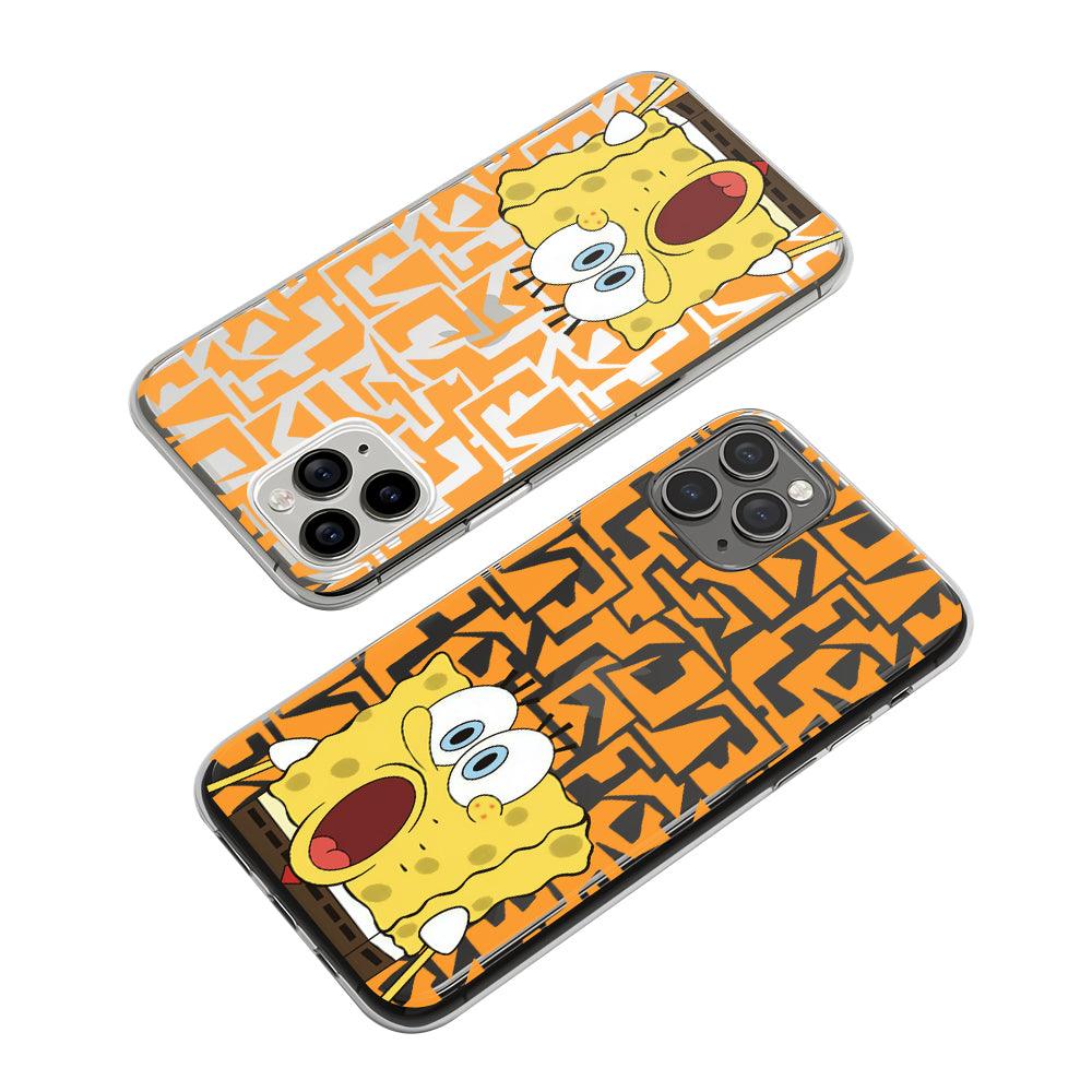 Spongebob Impressed Clear Soft Case-Oxvistore