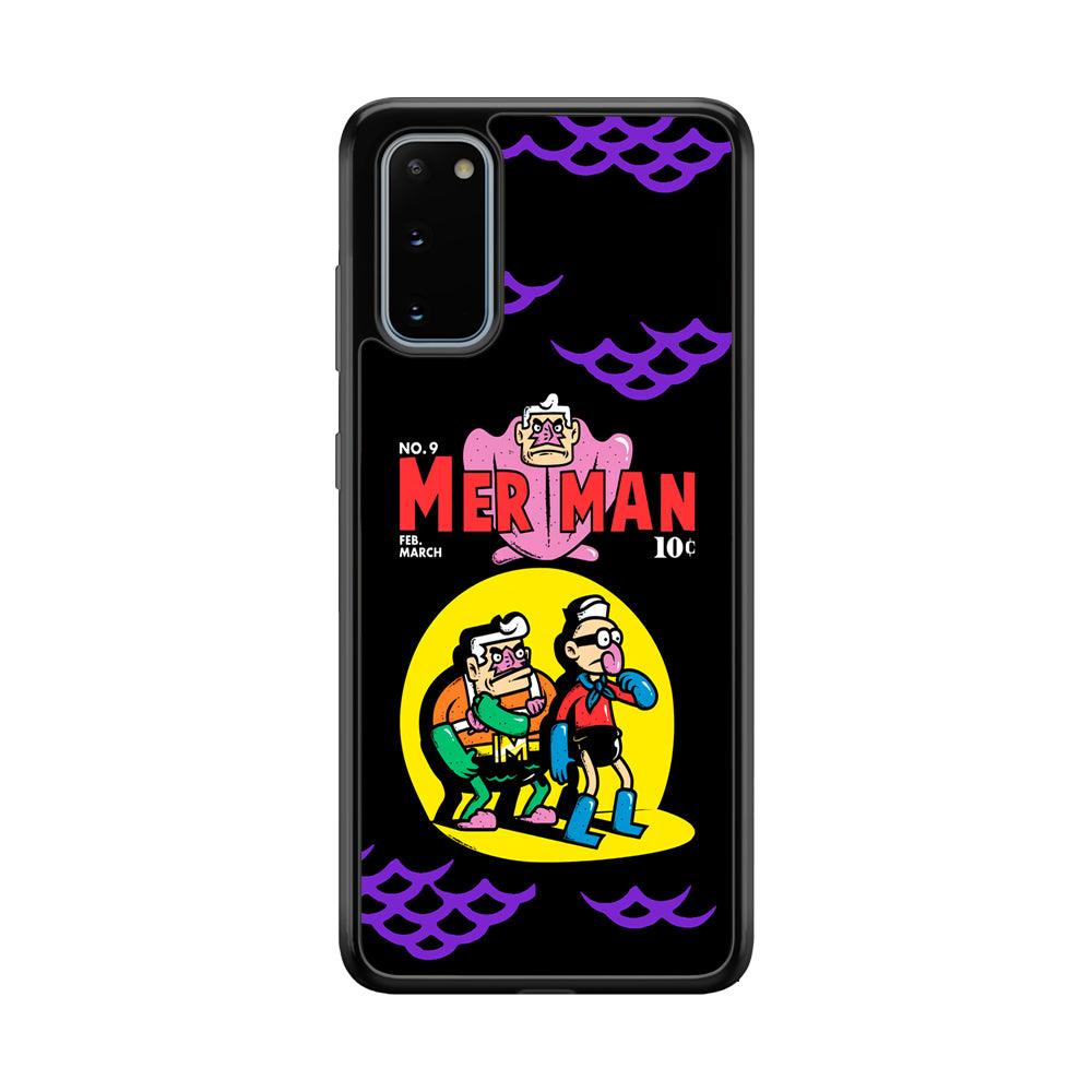 Spongebob Squarepants Mer Man Hero Show Samsung Galaxy S20 Case-Rubber Black (2D Case)-Oxvistore