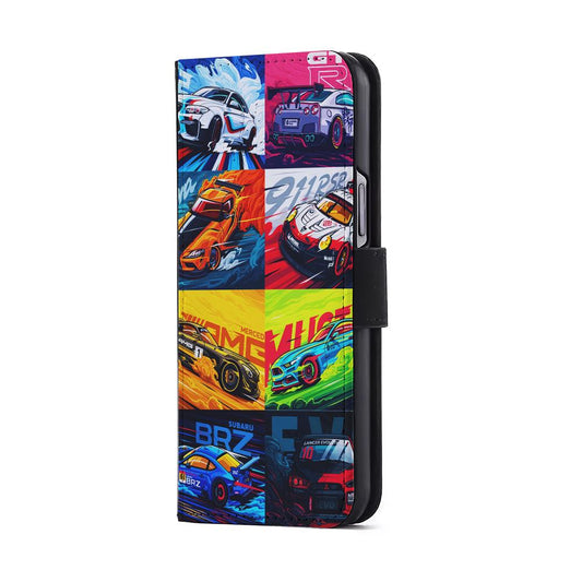 Sports Car Collection Art Flip Wallet Phone Case-Oxvistore