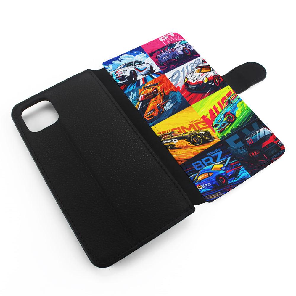 Sports Car Collection Art Flip Wallet Phone Case-Oxvistore