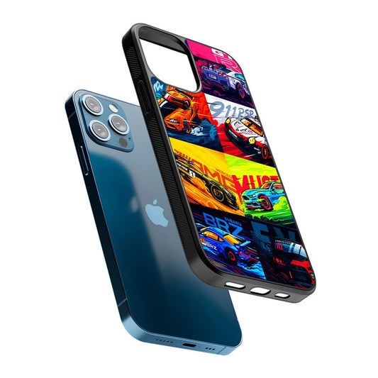 Sports Car Collection Art 2D Rubber Phone Case-Oxvistore