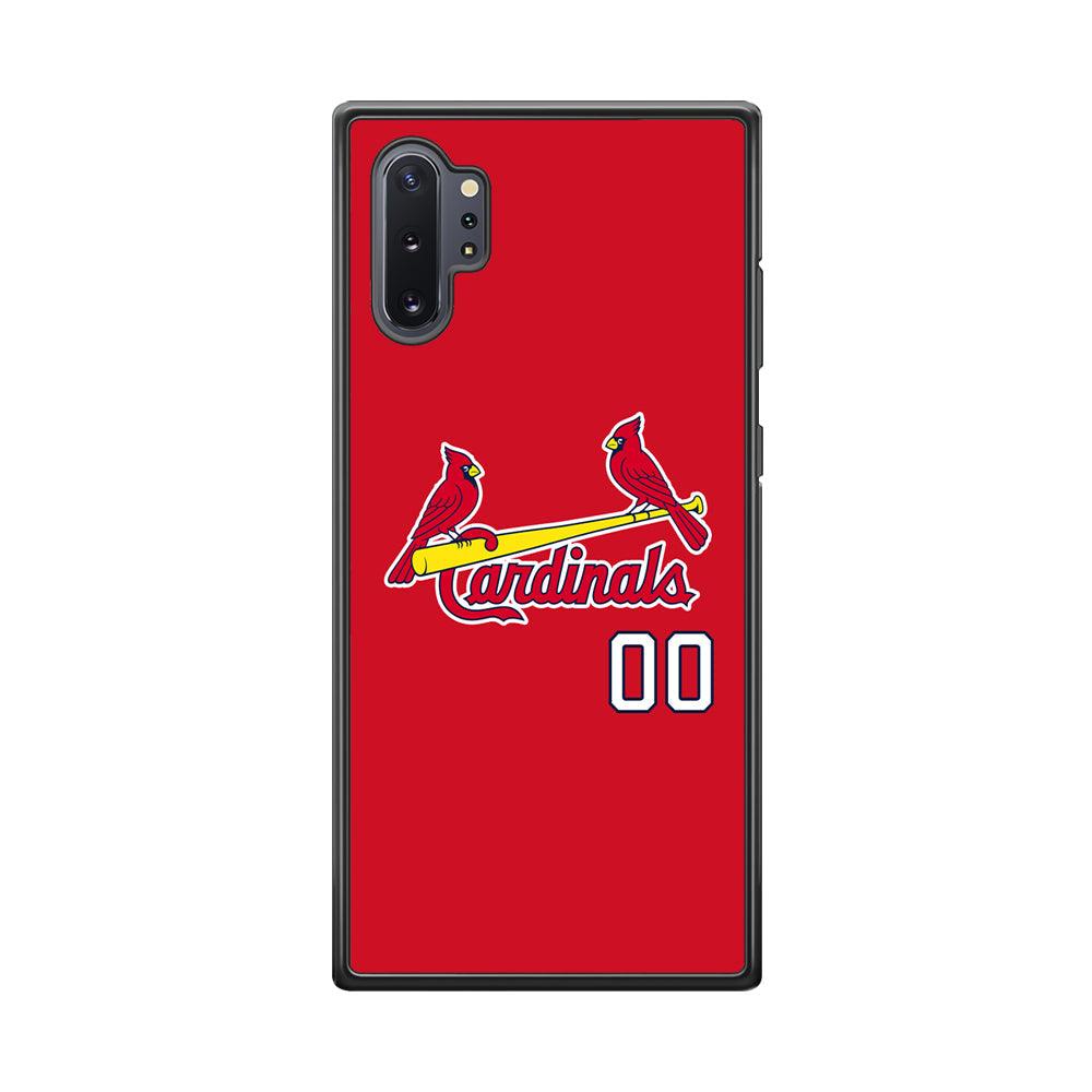 St Louis Cardinals The Red Bird Samsung Galaxy Note 10 Plus Case-Rubber Black (2D Case)-Oxvistore