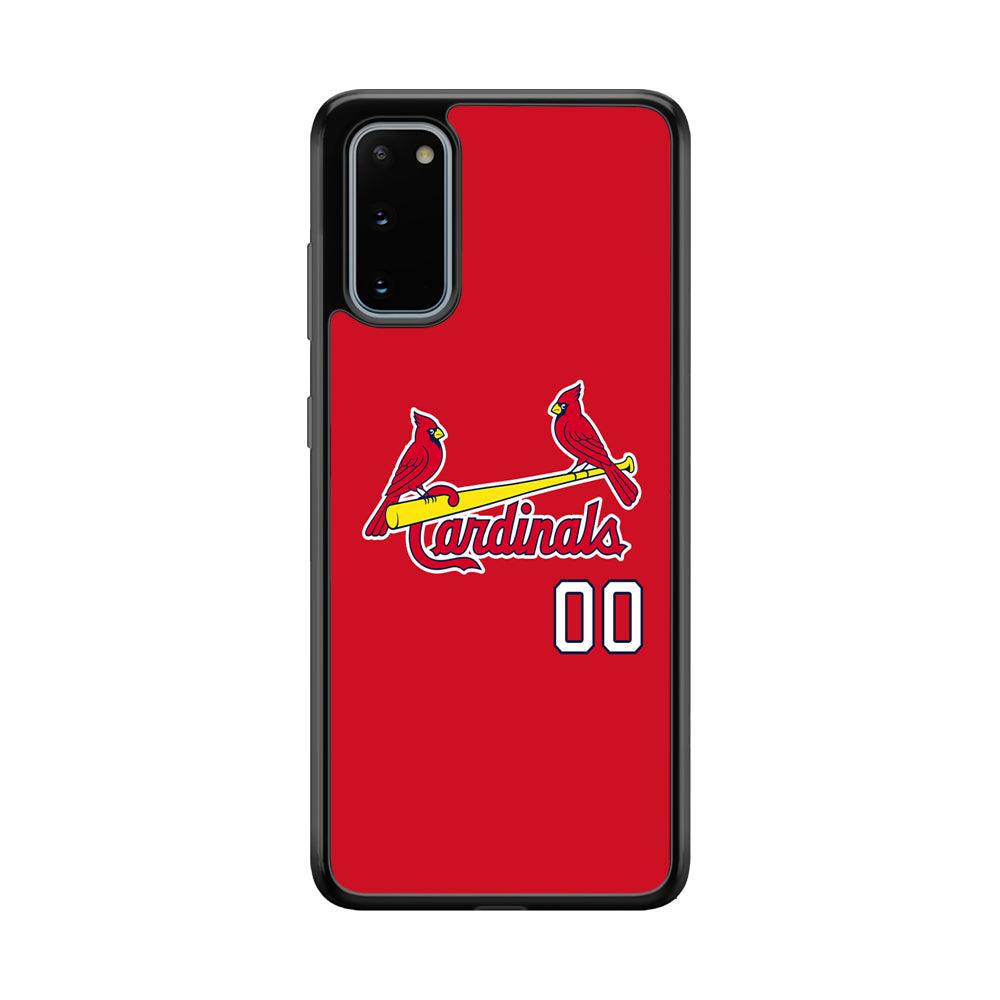 St Louis Cardinals The Red Bird Samsung Galaxy S20 Case-Rubber Black (2D Case)-Oxvistore