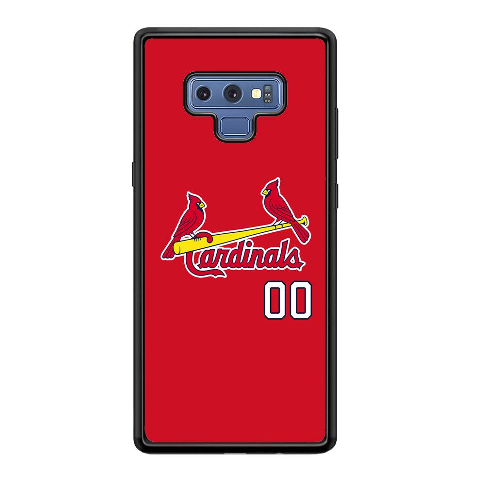 St Louis Cardinals The Red Bird Samsung Galaxy Note 9 Case-Rubber Black (2D Case)-Oxvistore