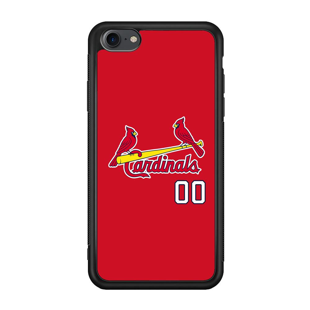 St Louis Cardinals The Red Bird iPhone 7 Case-Rubber Black (2D Case)-Oxvistore