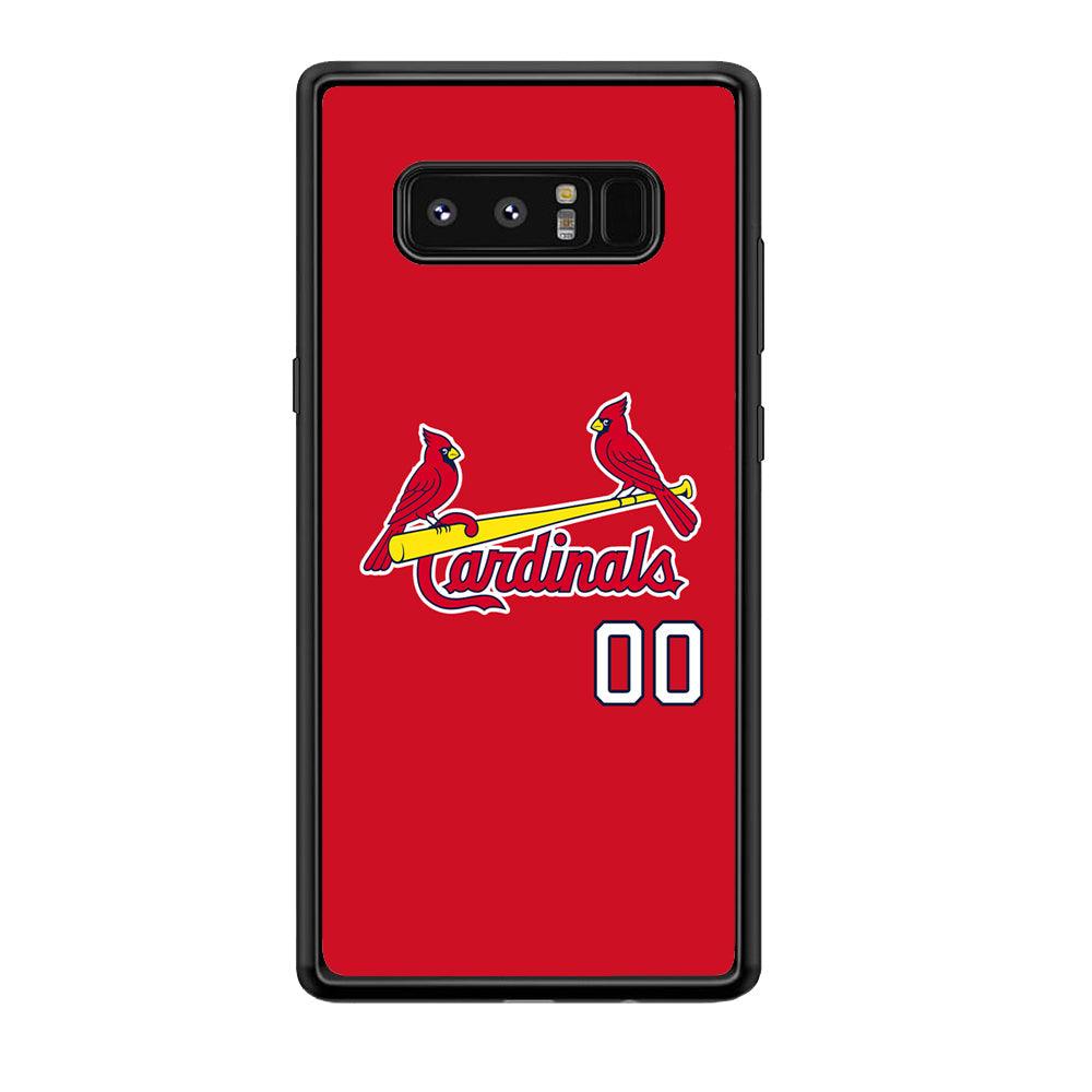 St Louis Cardinals The Red Bird Samsung Galaxy Note 8 Case-Rubber Black (2D Case)-Oxvistore