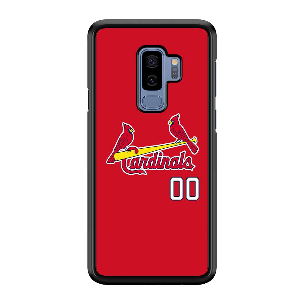 St Louis Cardinals The Red Bird Samsung Galaxy S9 Plus Case-Rubber Black (2D Case)-Oxvistore