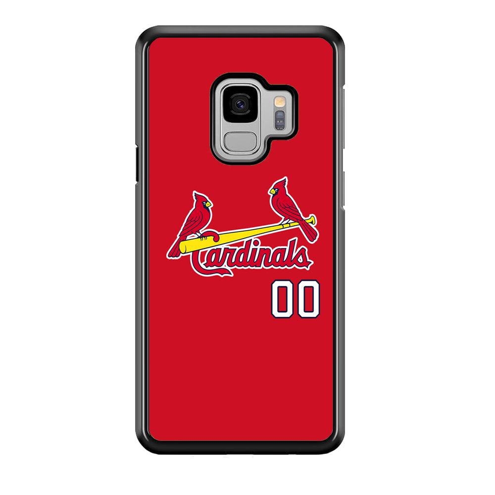 St Louis Cardinals The Red Bird Samsung Galaxy S9 Case-Rubber Black (2D Case)-Oxvistore