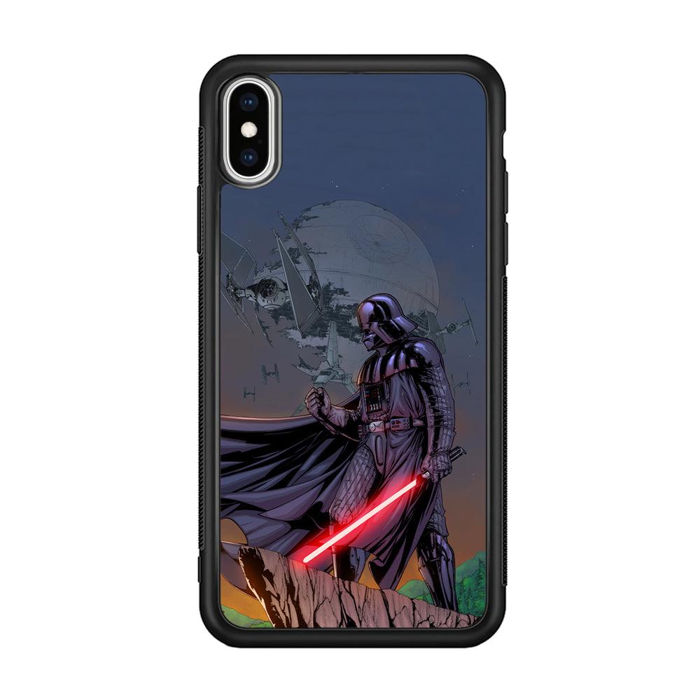 Star Wars Faith of Darth Vader iPhone XS Case-Rubber Black (2D Case)-Oxvistore