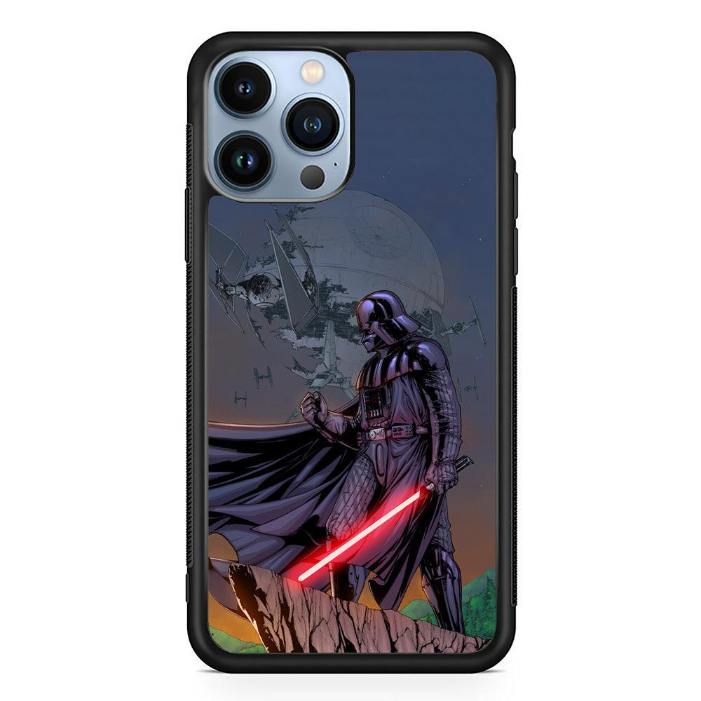 Star Wars Faith of Darth Vader iPhone 14 Pro Max Case-Rubber Black (2D Case)-Oxvistore