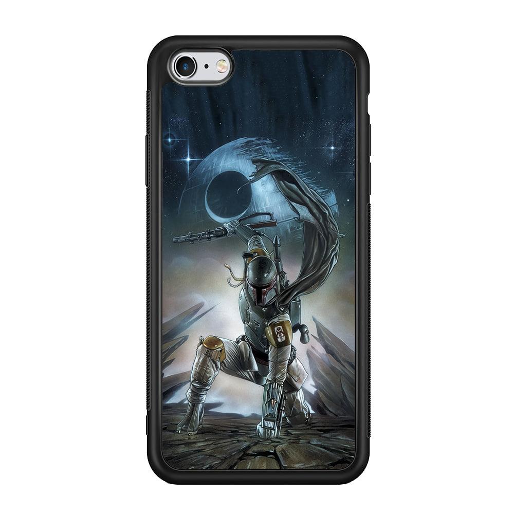 Star Wars Fett in Action iPhone 6 | 6s Case-Rubber Black (2D Case)-Oxvistore