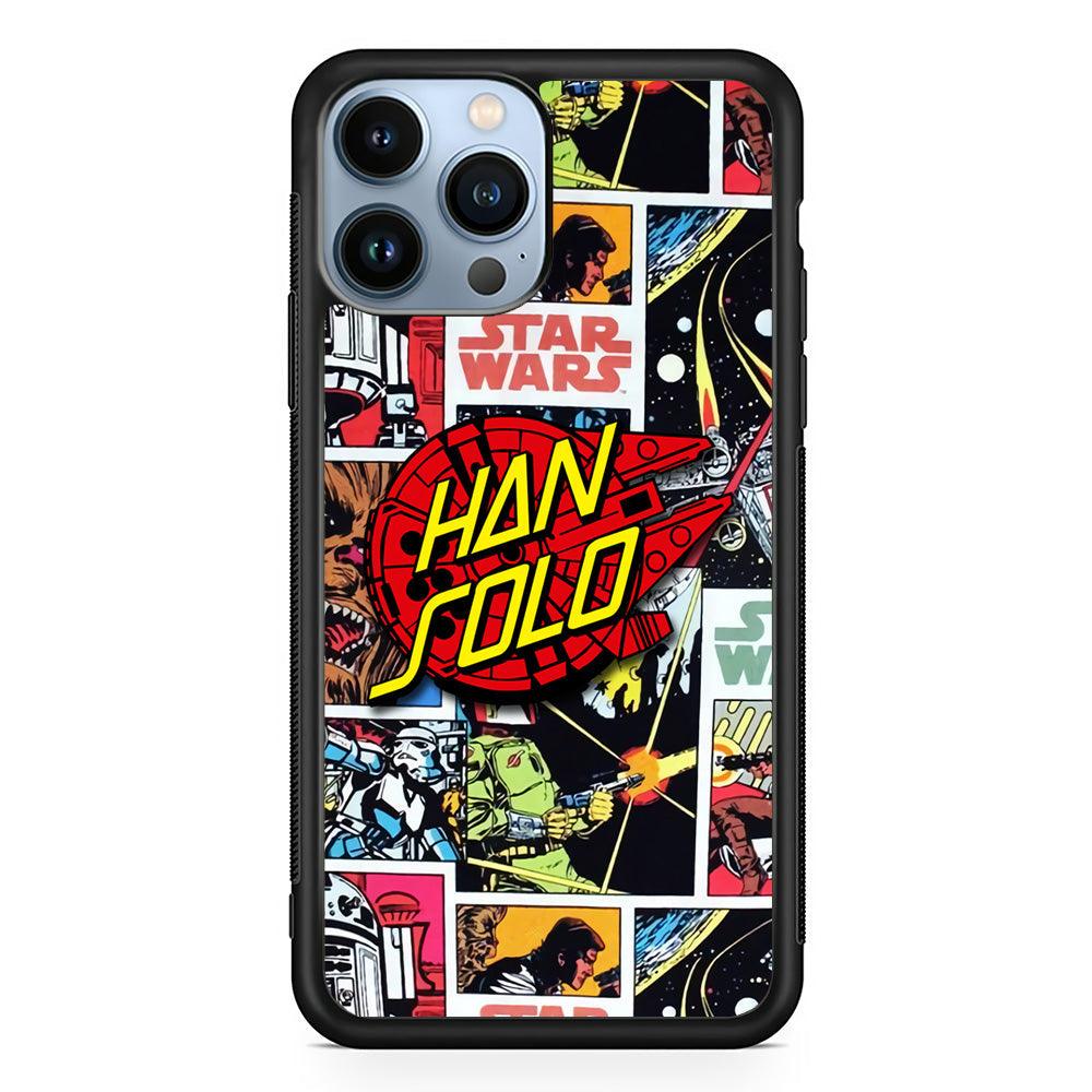 Star Wars Han Solo Sign iPhone 14 Pro Max Case-Rubber White (2D Case)-Oxvistore