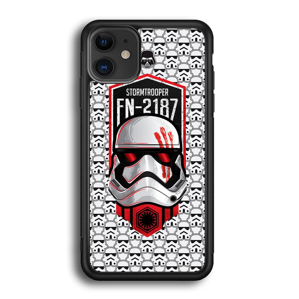 Star Wars FN Stormtrooper iPhone 11 Case-Rubber Black (2D Case)-Oxvistore