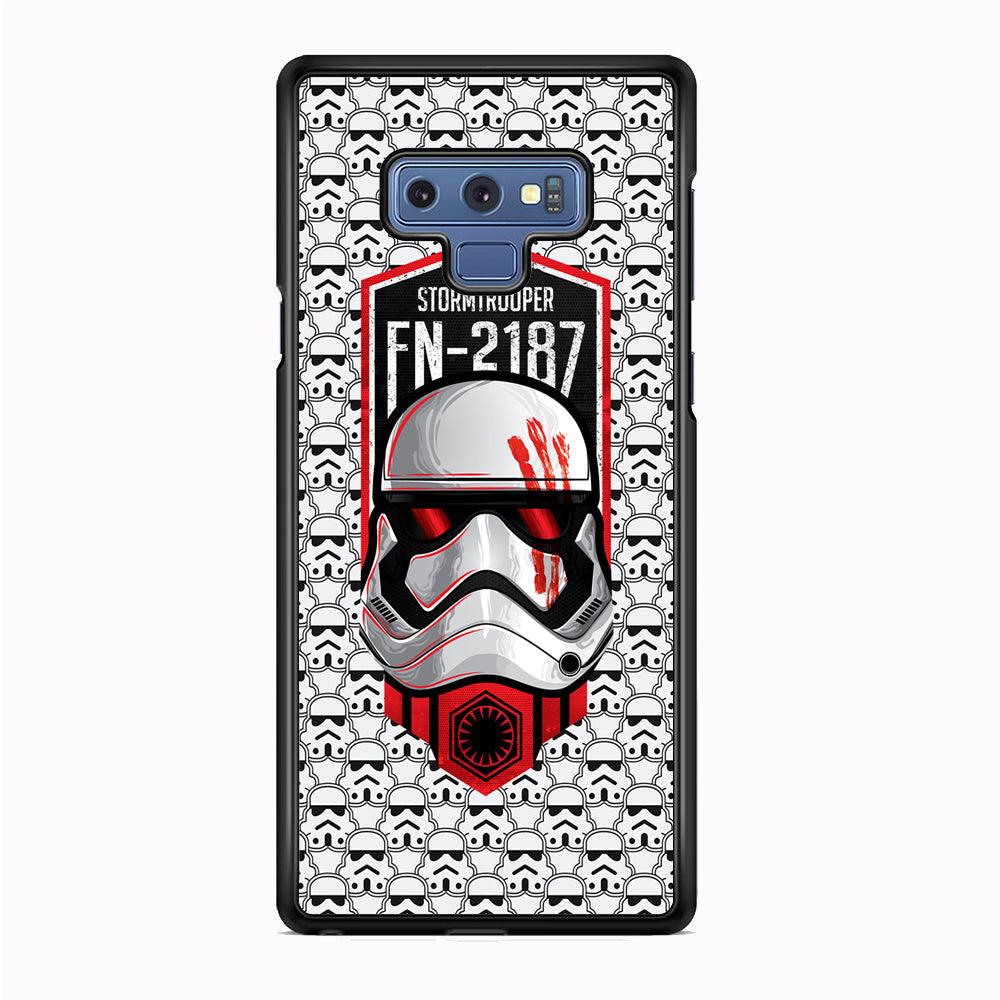 Star Wars FN Stormtrooper Samsung Galaxy Note 9 Case-Rubber Black (2D Case)-Oxvistore