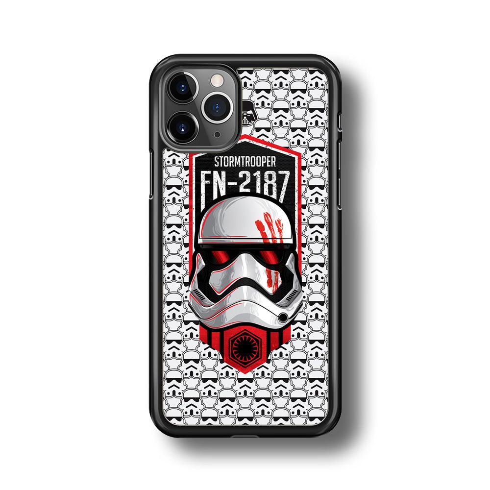 Star Wars FN Stormtrooper iPhone 11 Pro Max Case-Rubber Black (2D Case)-Oxvistore