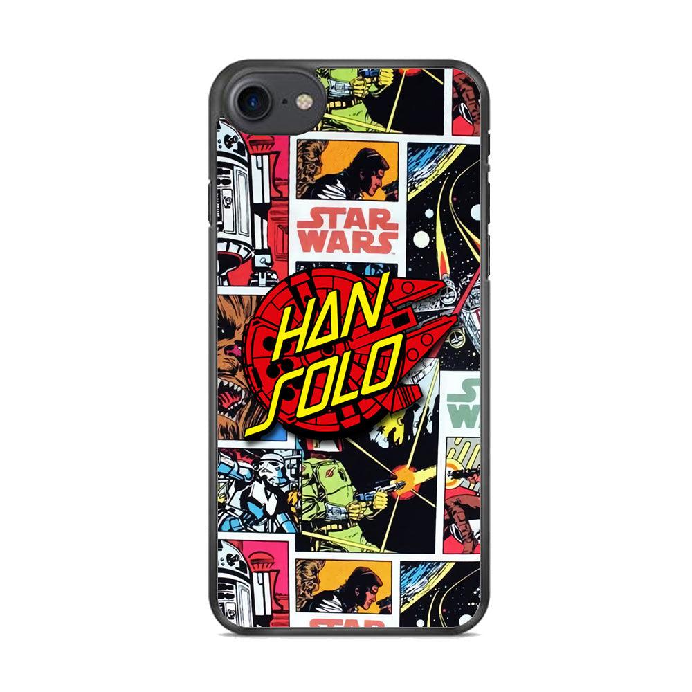 Star Wars Han Solo Sign iPhone 8 Case-Rubber Black (2D Case)-Oxvistore