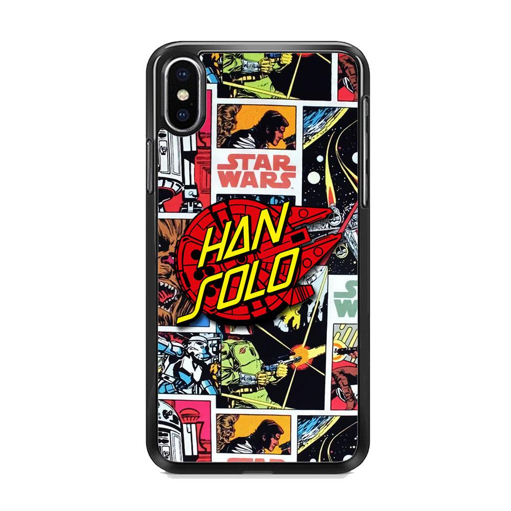 Star Wars Han Solo Sign iPhone X Case-Rubber Black (2D Case)-Oxvistore