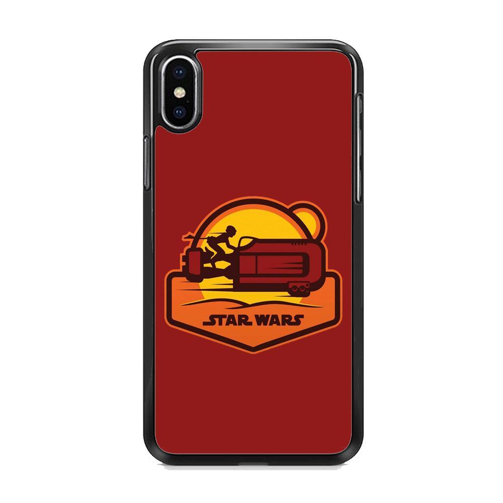 Star Wars Message and Code iPhone XS Case-Rubber Black (2D Case)-Oxvistore