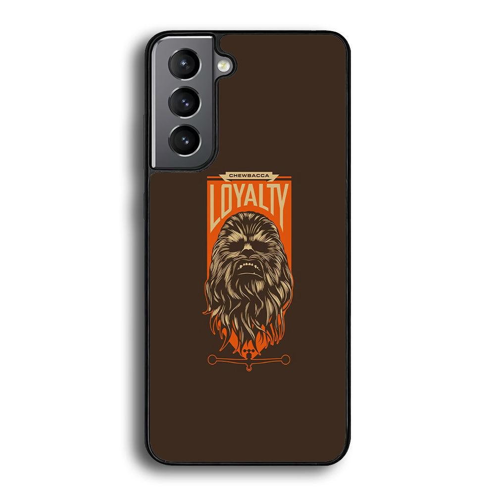 Starwars Chewbacca in Loyalty Samsung Galaxy S21 Case-Rubber White (2D Case)-Oxvistore