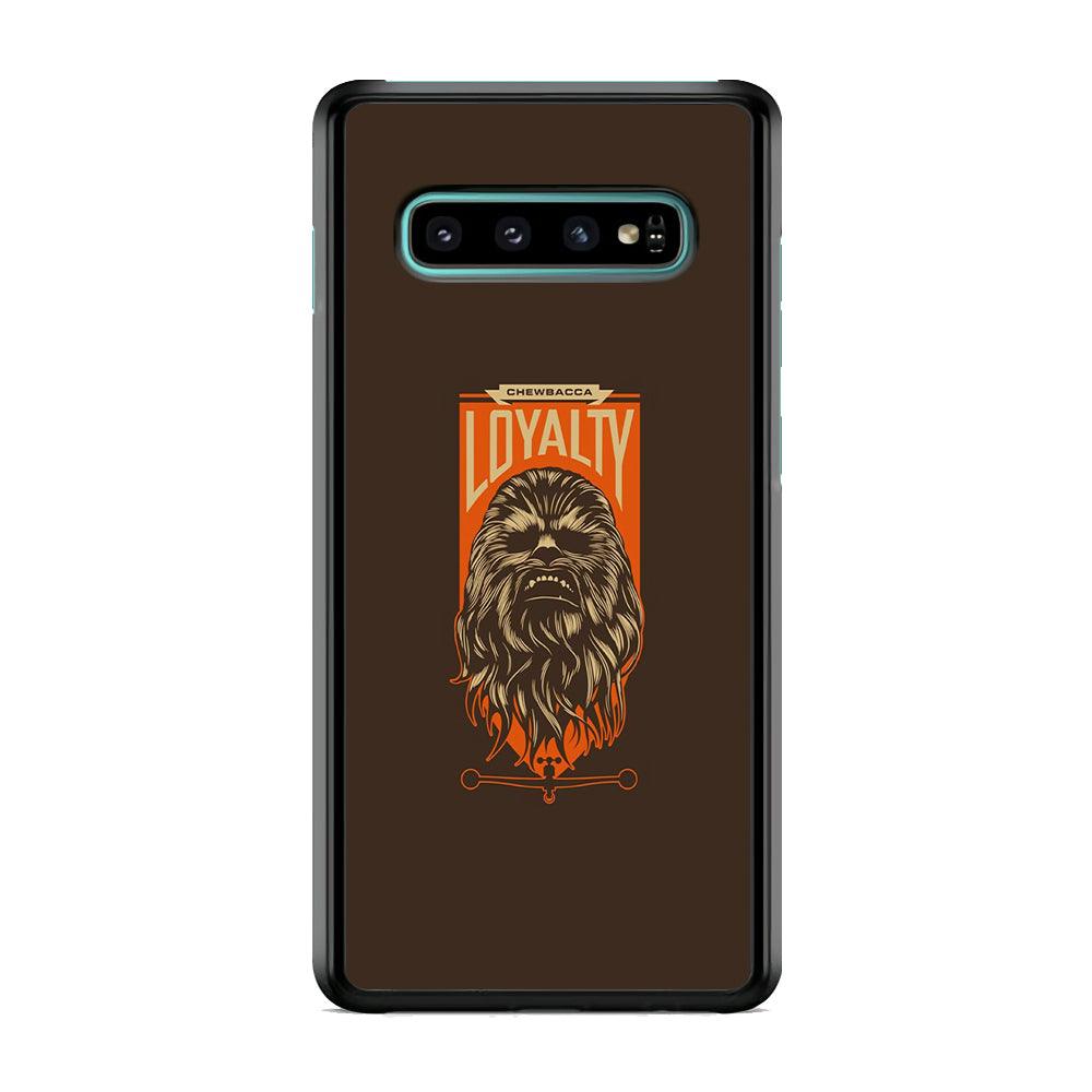 Starwars Chewbacca in Loyalty Samsung Galaxy S10 Case-Rubber Black (2D Case)-Oxvistore