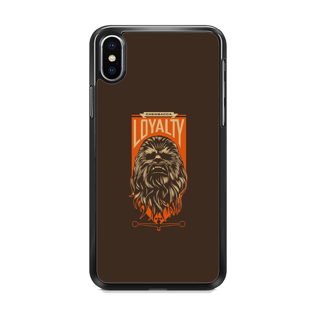 Starwars Chewbacca in Loyalty iPhone XS MAX Case-Rubber White (2D Case)-Oxvistore