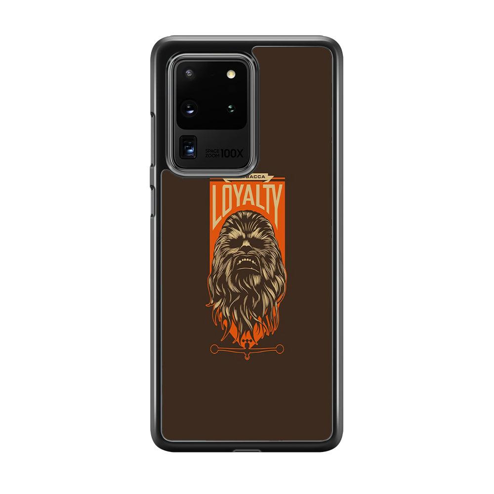 Starwars Chewbacca in Loyalty Samsung Galaxy S20 Ultra Case-Rubber Black (2D Case)-Oxvistore