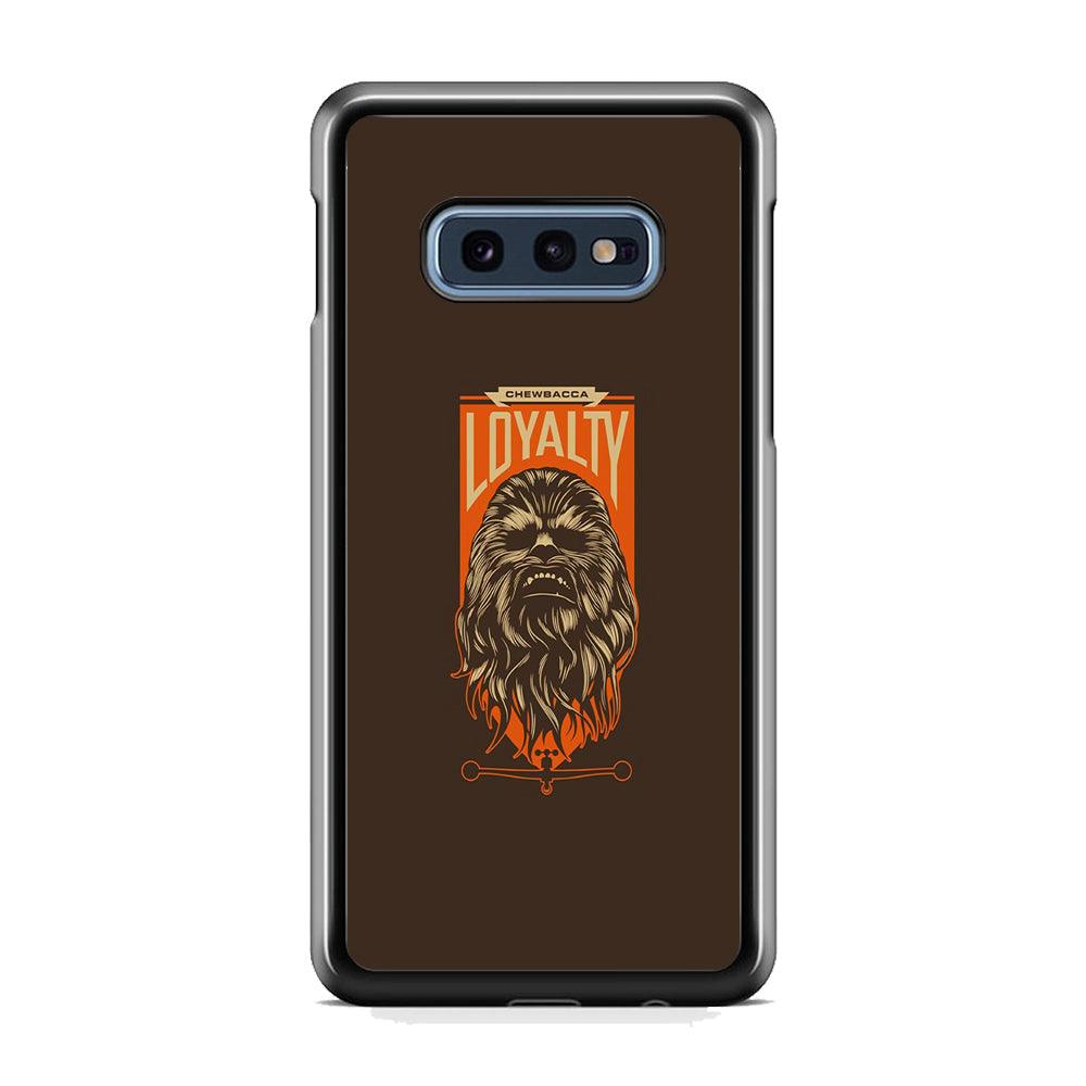 Starwars Chewbacca in Loyalty Samsung Galaxy S10E Case-Rubber Black (2D Case)-Oxvistore