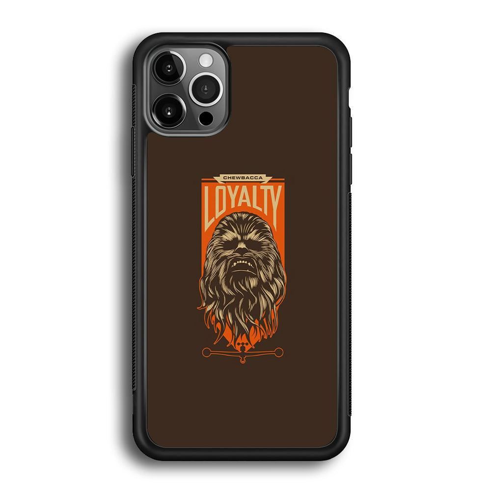 Starwars Chewbacca in Loyalty iPhone 12 Pro Case-Rubber Black (2D Case)-Oxvistore